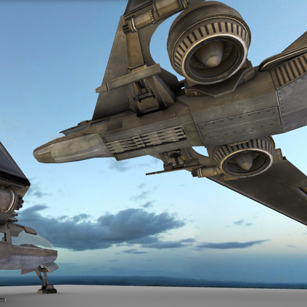 Futuristic combat jet
