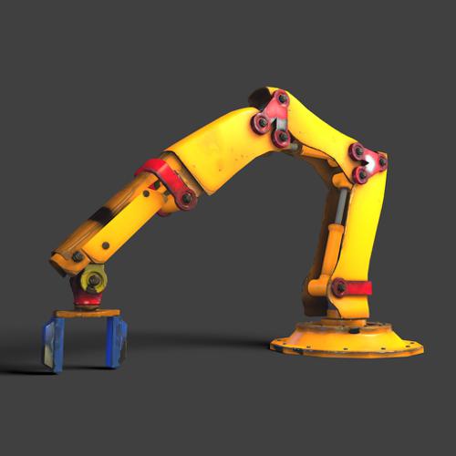 Robotic Arm rigged and textured
