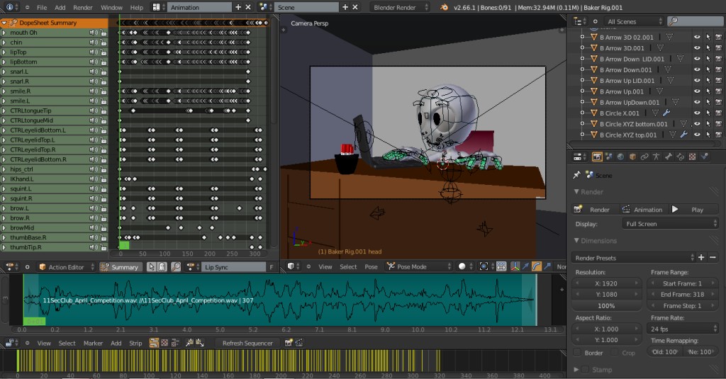 Baker Lip Sync Animation