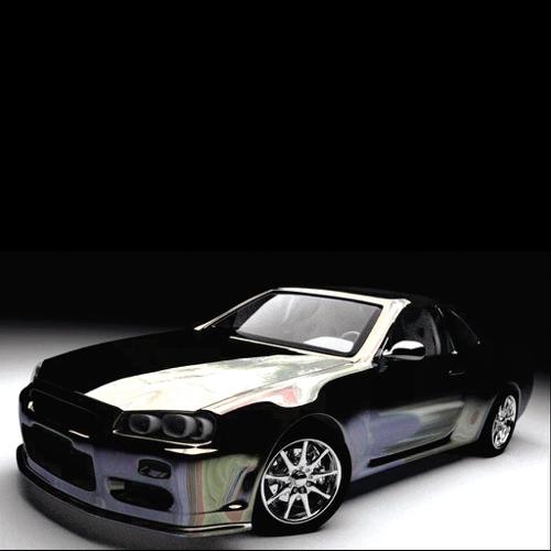 Nissan Skyline with texture