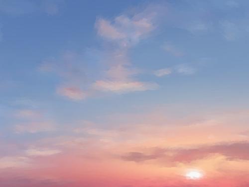 Skydome with oil paint texture