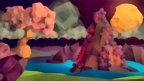 Low Poly Volcano