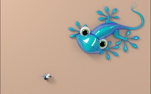 lizard on the wall