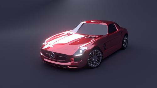 Mercedes SLS AMG : Rigged