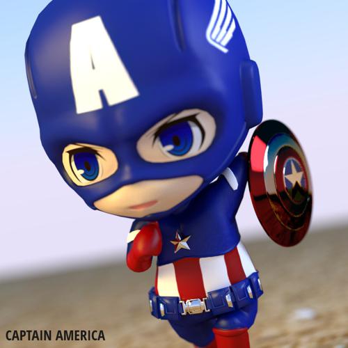 Chibi Captain America (Fan Art)