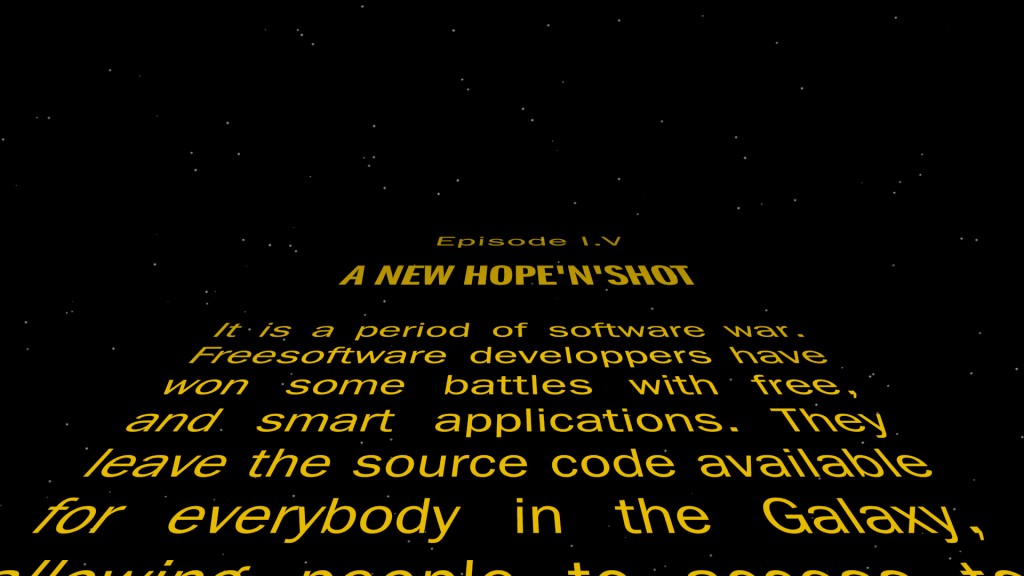 Space Movie Intro animation (starwars opening ;-))