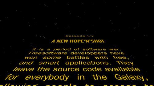 Space Movie Intro animation (starwars opening ;-))