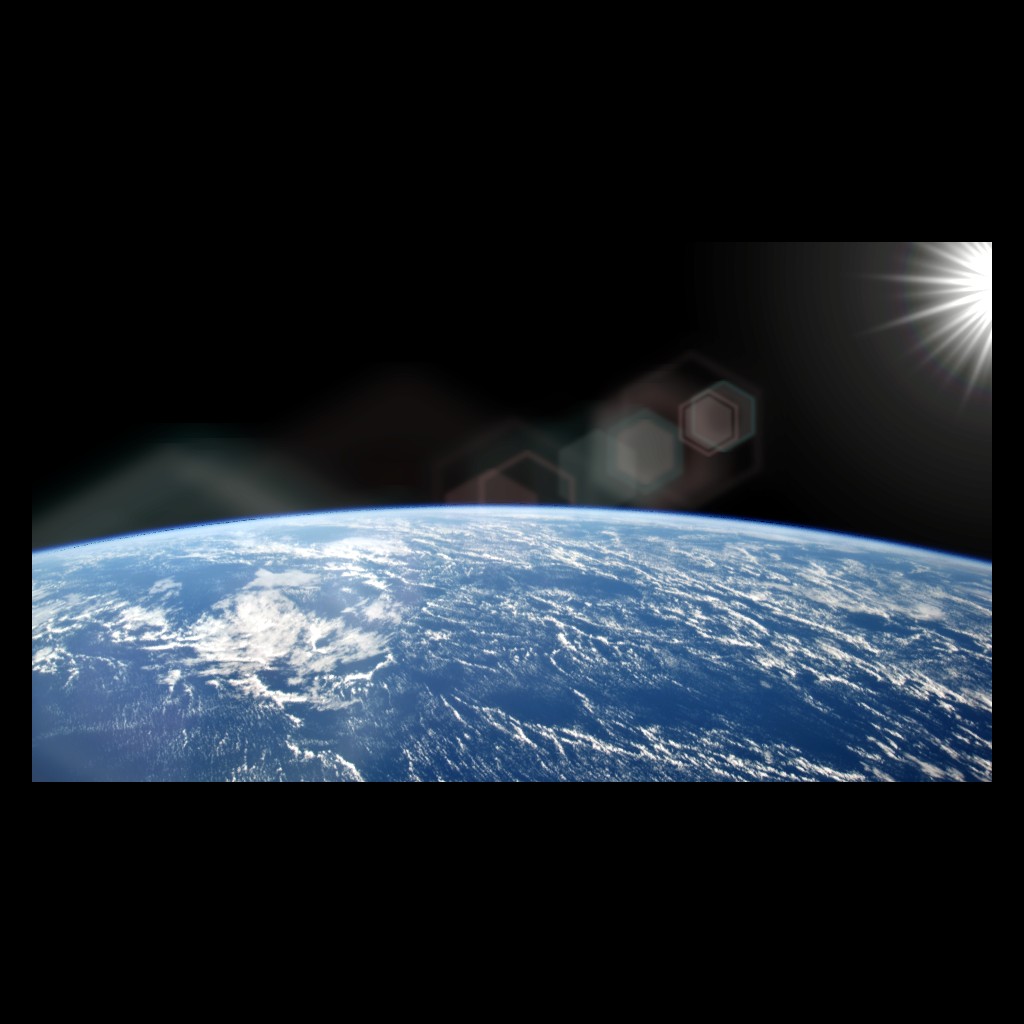 Lens flare shader with real time preview