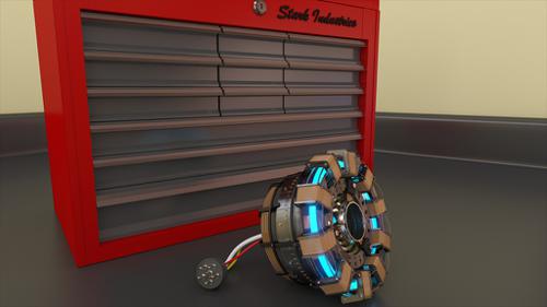 Arc Reactor - scene and materials test.