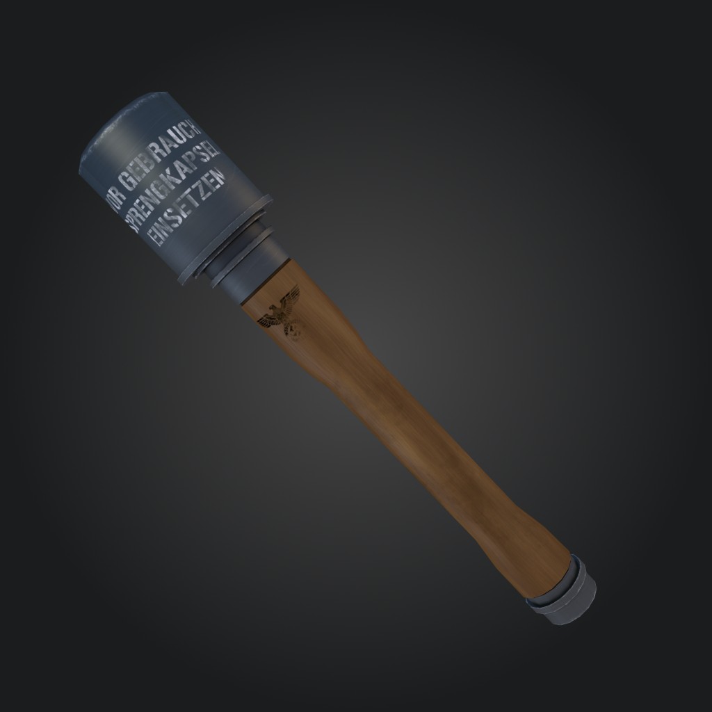 Low poly Stielgranate 24