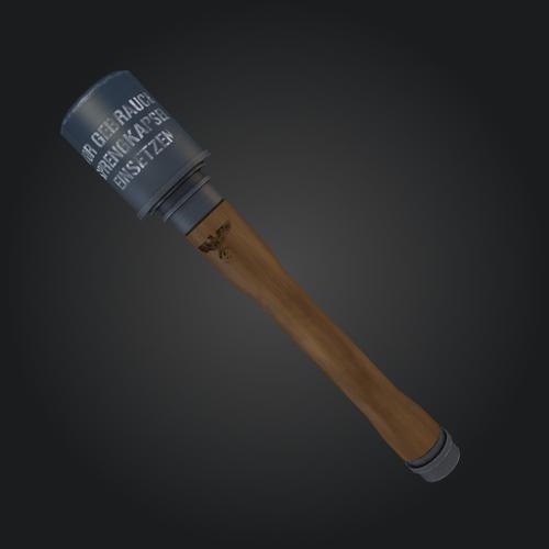 Low poly Stielgranate 24