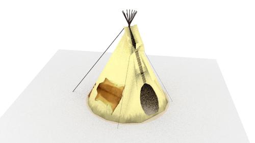 native american tipi based on a blend request