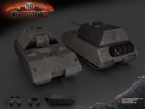Maus SuperHeavy Tank - Lowpoly Model