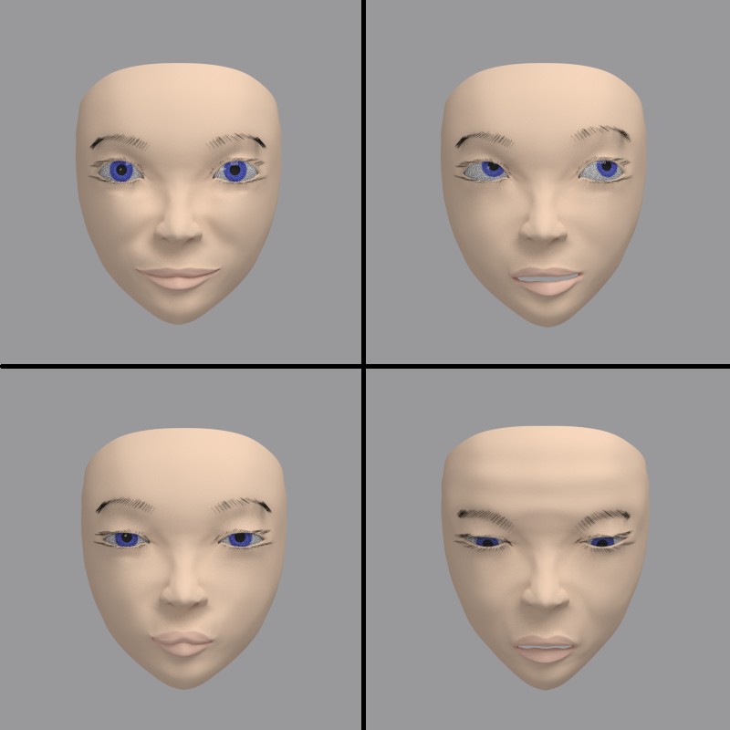 Free basic female face rig