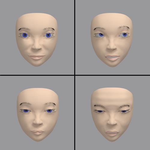 Free basic female face rig