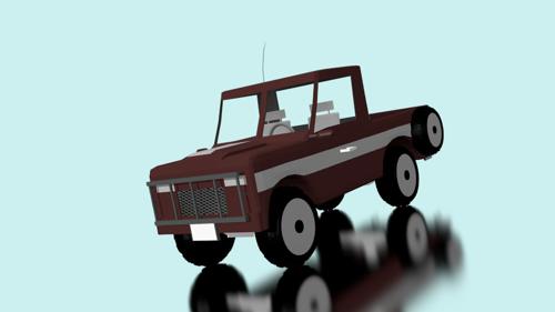 Low-Poly Pickup-truck