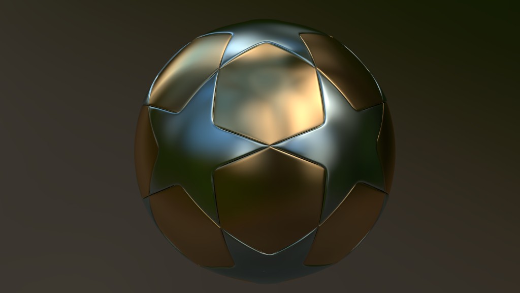 Ball with stars of gold and zinc