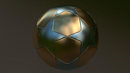 Ball with stars of gold and zinc