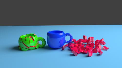 shattered cups