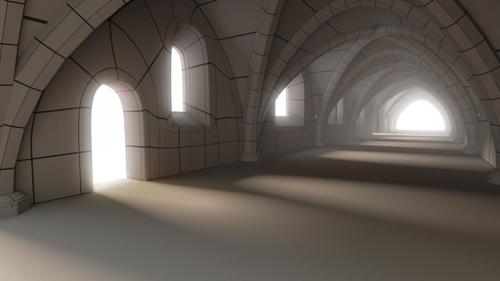 Environment Building Medieval Hallway