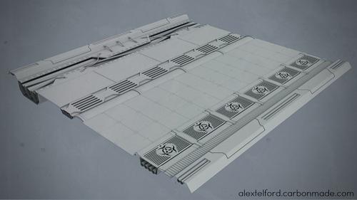 Sci-fi Floor Panel - High Poly