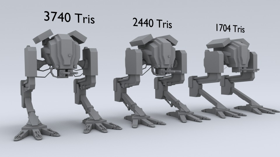 Little Chick Mech - Low Poly