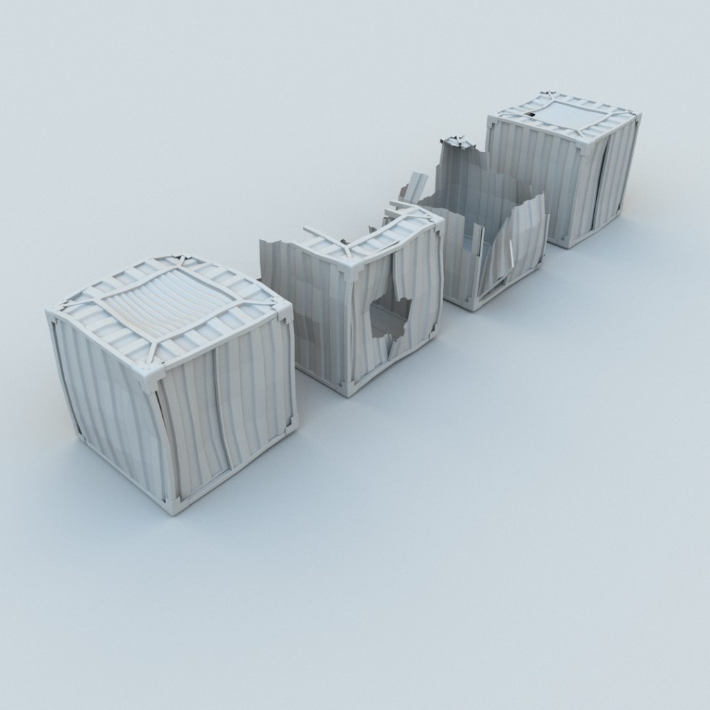 Small Styled Crates Damaged