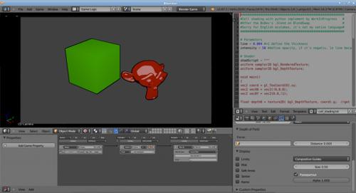 Python/GLSL cell-shading script