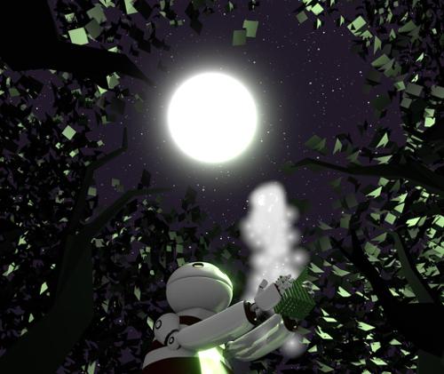 3D Scene based upon the 2D Painting, "The Release" by Goro Fujita