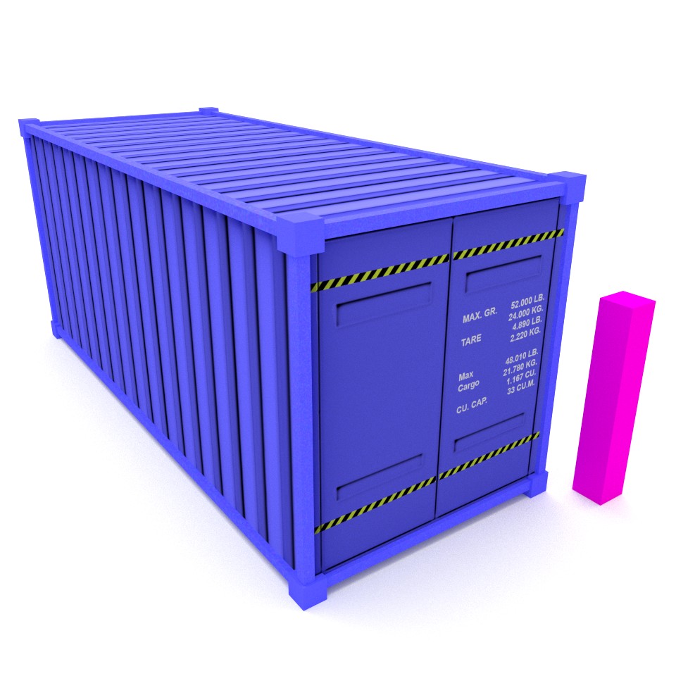 Low poly shipping container (cycles)