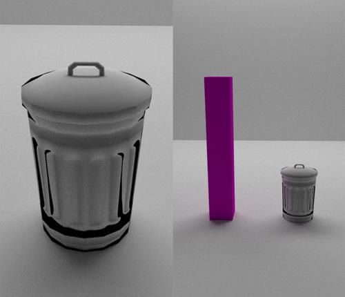 Low poly trash can (cycles)