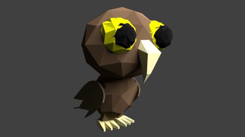 Owl Official Mascot LowPoly