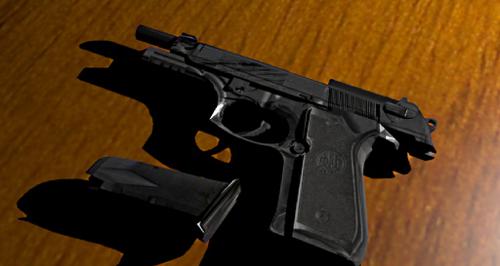 High-Poly Beretta M9 Pistol