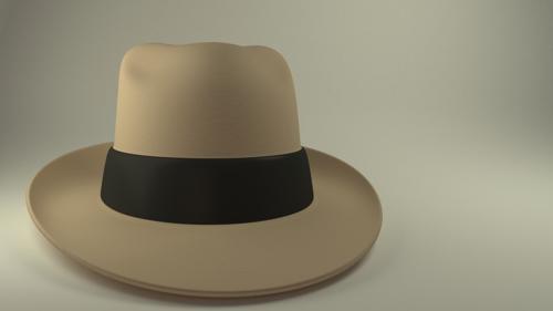 Tan and Black Fedora