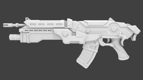 Sci Fi Assault Rifle