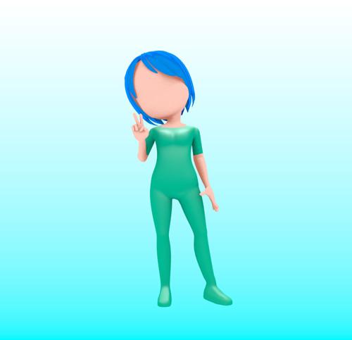 Chibi girl base (rigged)